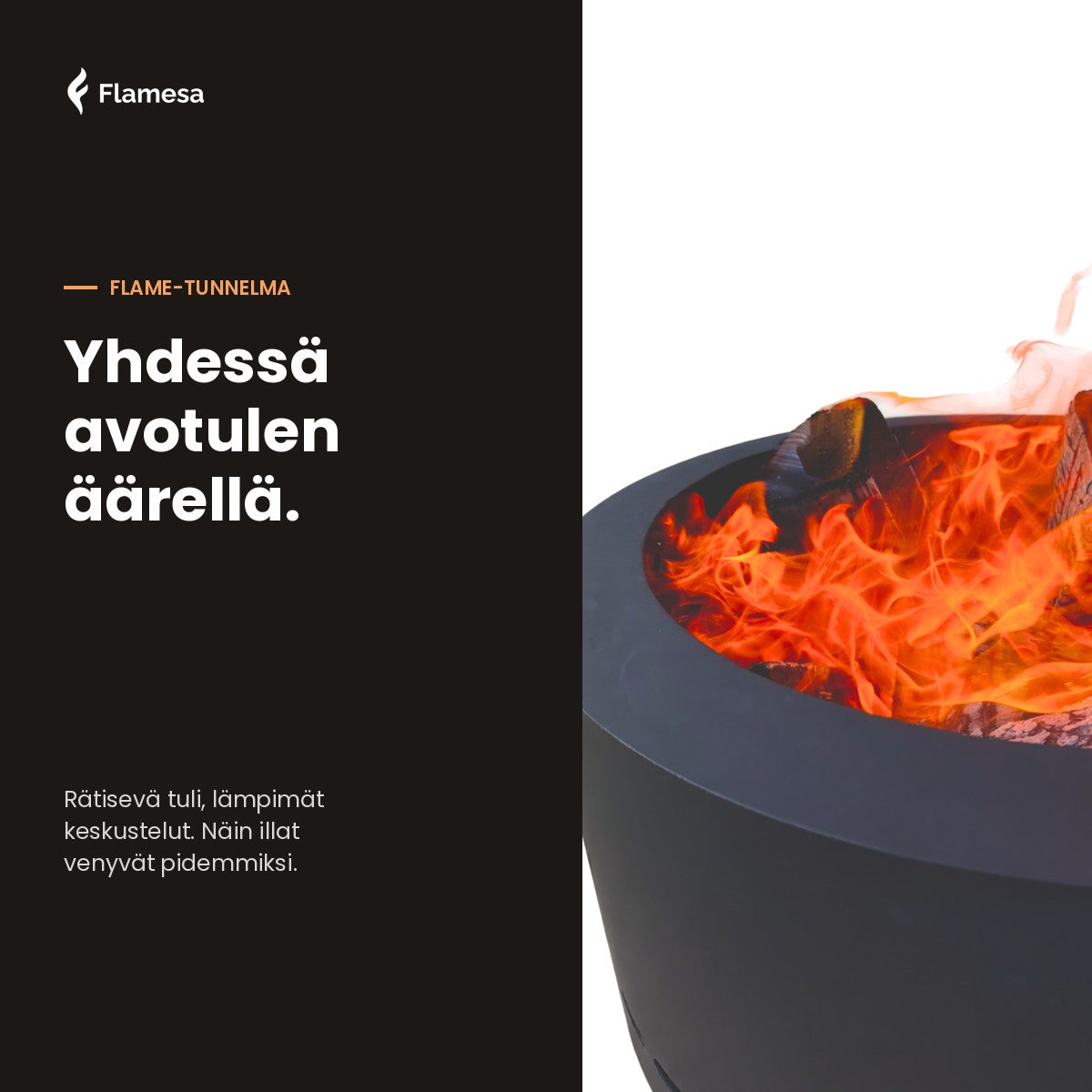 Flamesa Flame: lähikuva liekeistä