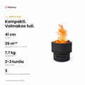 Flamesa Flame: tuotteen mitat ja ominaisuudet